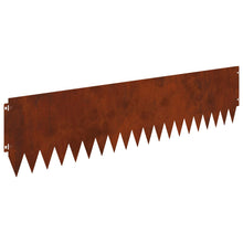 Gazonrand 20 pcs 103 x 25 cm Staal Roestig