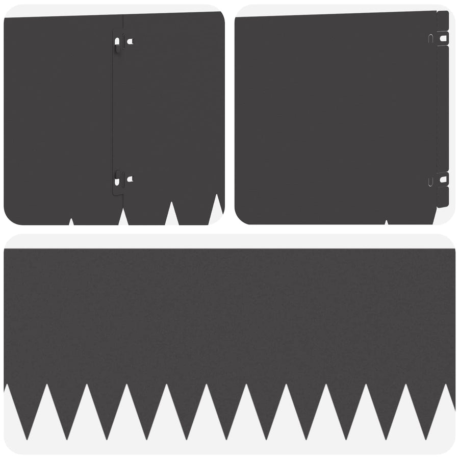 Gazonrand 20 pcs 103 x 30 cm Staal Zwart