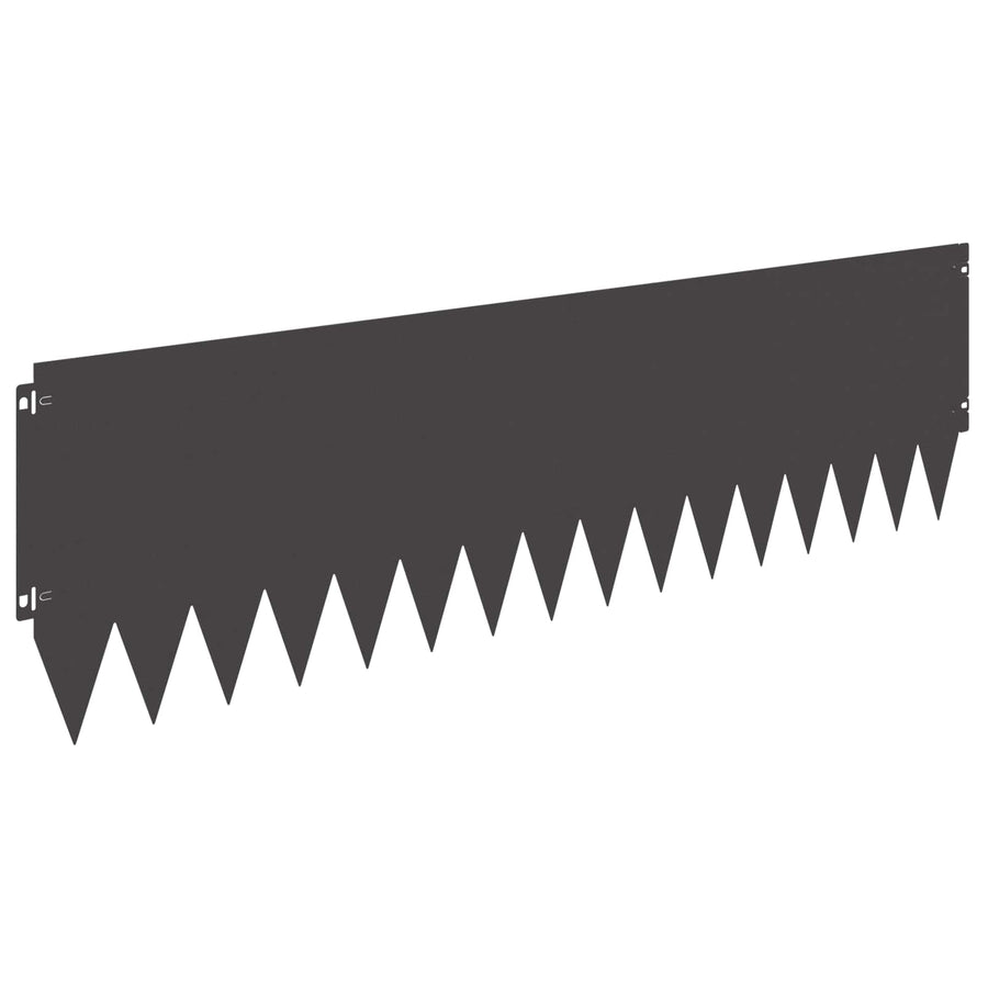 Gazonrand 20 pcs 103 x 30 cm Staal Zwart