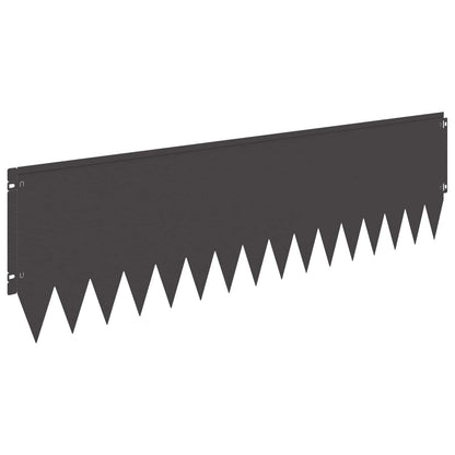 Gazonrand 20 pcs 103 x 30 cm Staal Zwart