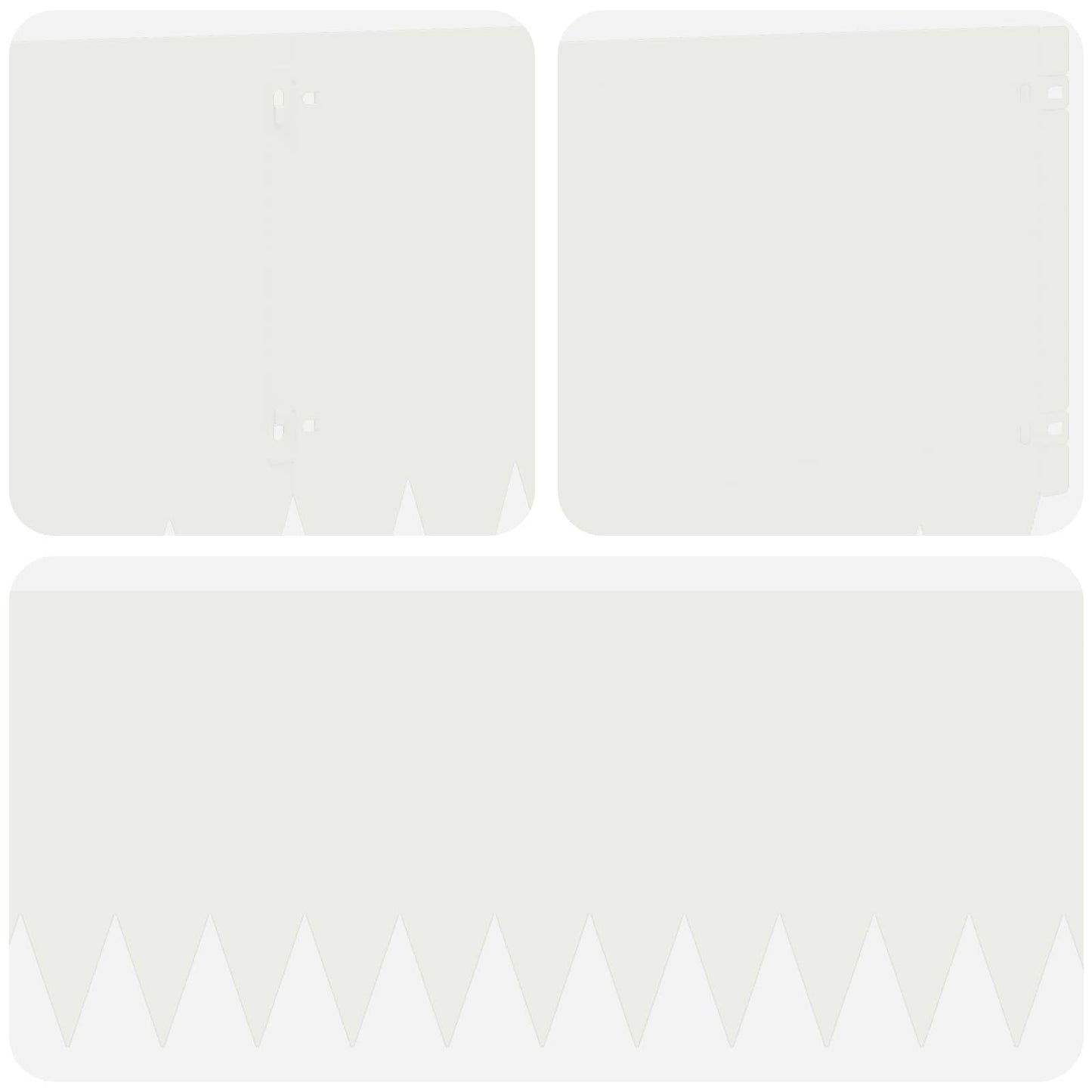 Gazonrand 10 pcs 103 x 30 cm Staal Wit