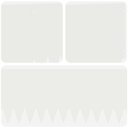 Gazonrand 20 pcs 103 x 30 cm Staal Wit