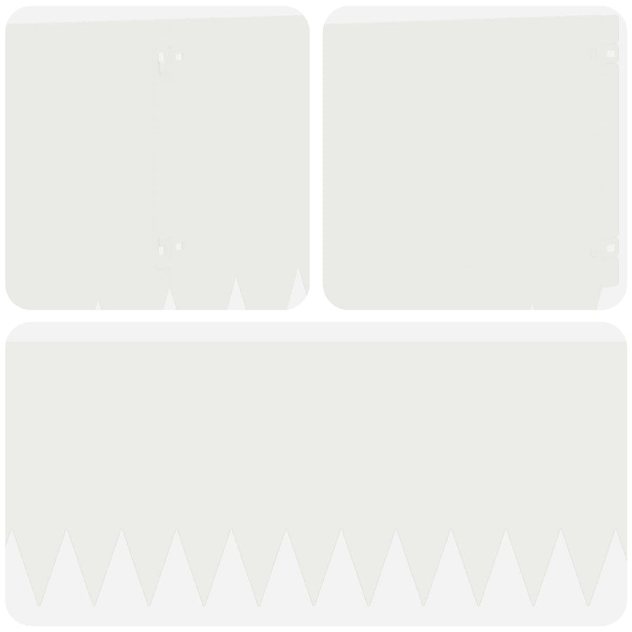 Gazonrand 20 pcs 103 x 30 cm Staal Wit