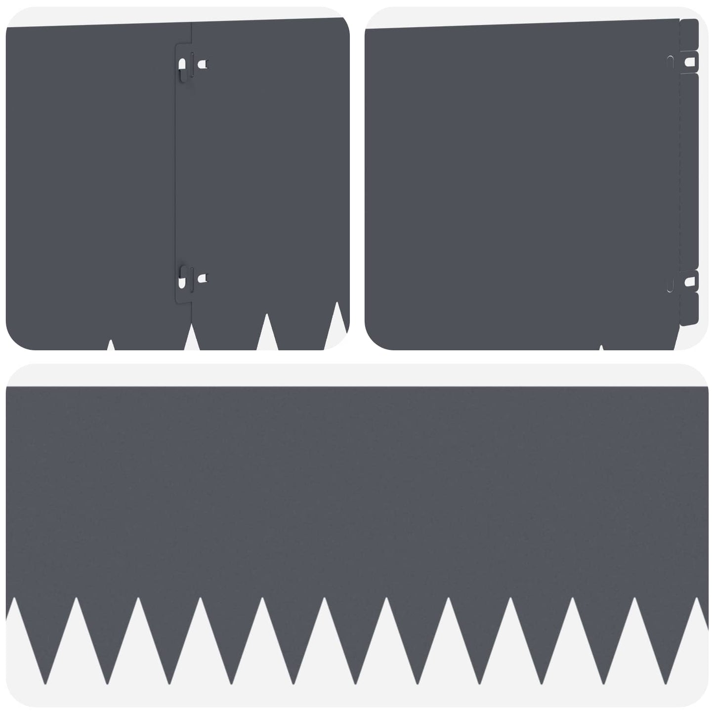 Gazonrand 10 pcs 103 x 30 cm Staal Antracietkleurig