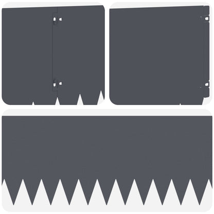Gazonrand 10 pcs 103 x 30 cm Staal Antracietkleurig