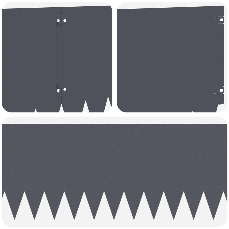 Gazonrand 10 pcs 103 x 30 cm Staal Antracietkleurig