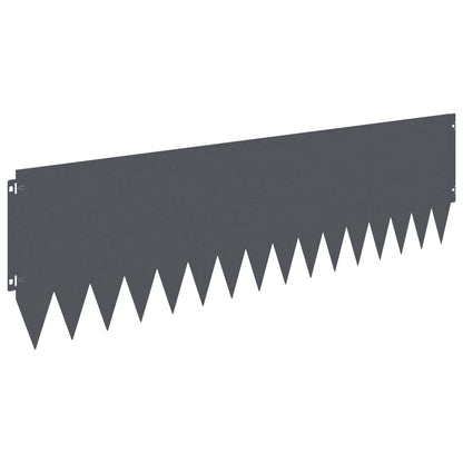 Gazonrand 10 pcs 103 x 30 cm Staal Antracietkleurig