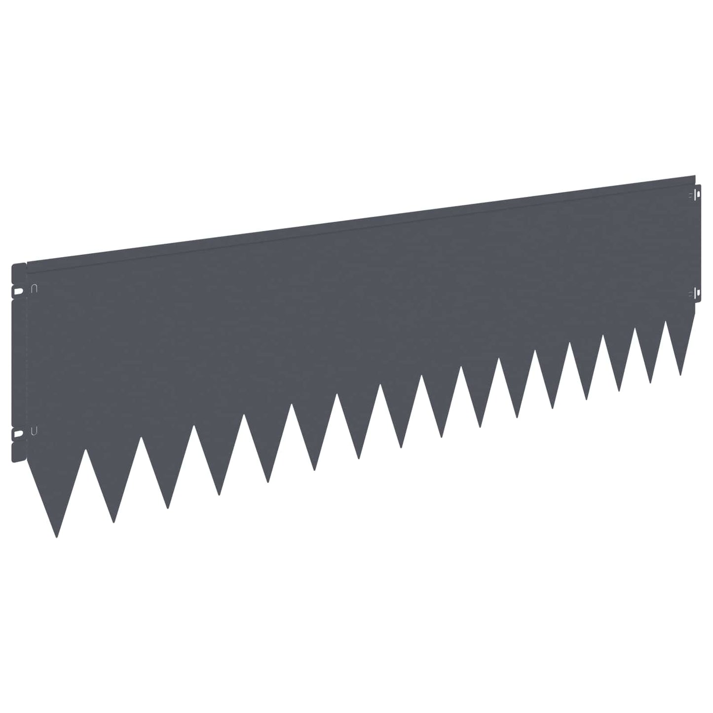Gazonrand 10 pcs 103 x 30 cm Staal Antracietkleurig