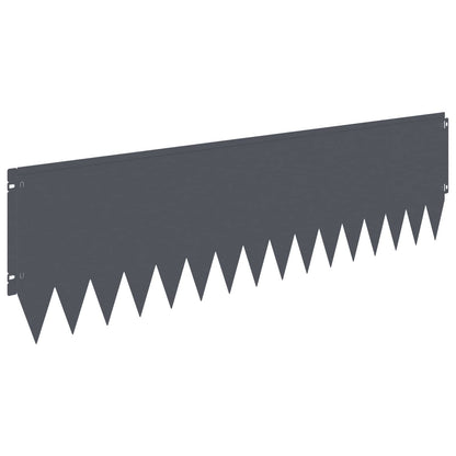Gazonrand 10 pcs 103 x 30 cm Staal Antracietkleurig