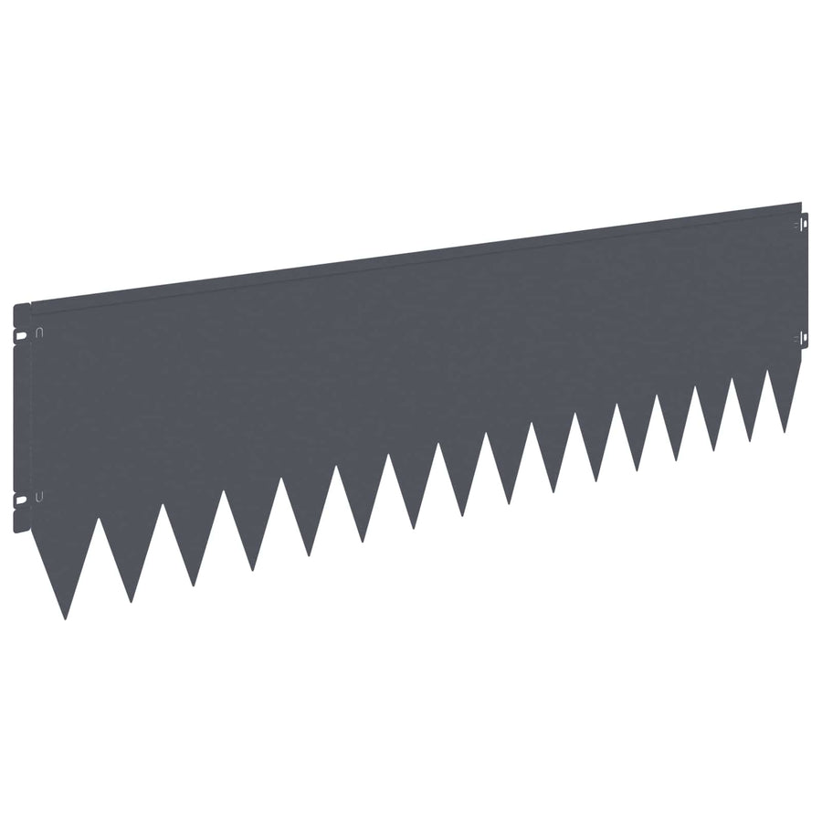 Gazonrand 10 pcs 103 x 30 cm Staal Antracietkleurig