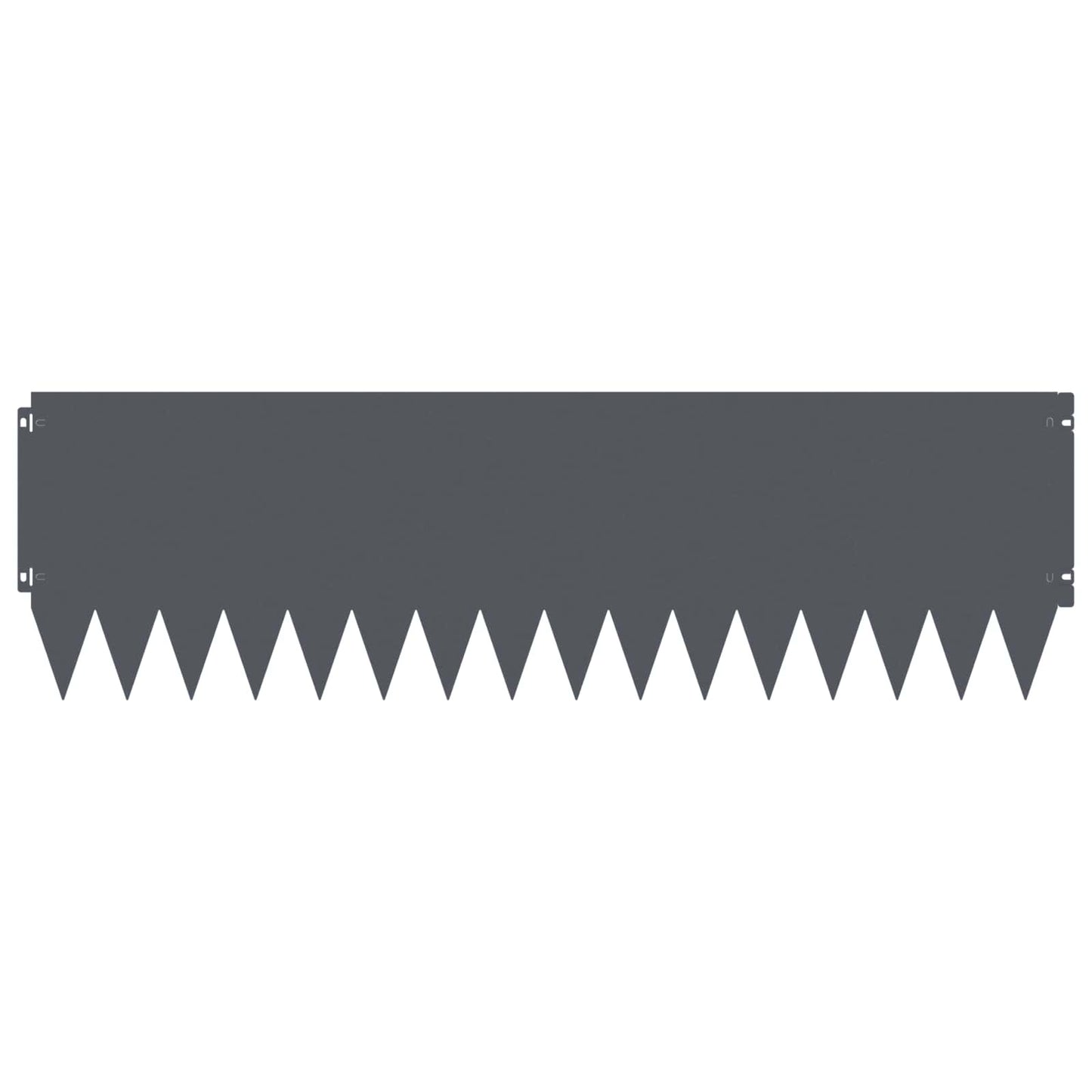 Gazonrand 10 pcs 103 x 30 cm Staal Antracietkleurig