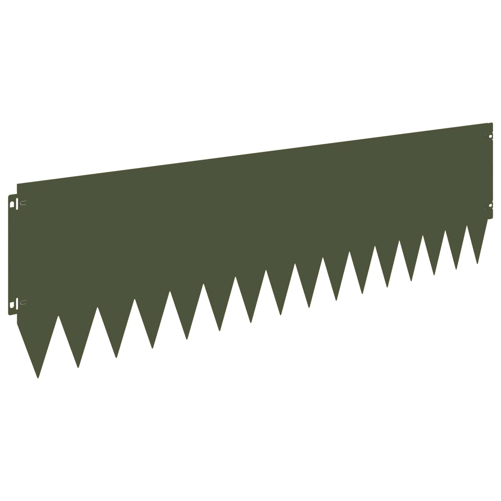 Gazonrand 10 pcs 103 x 30 cm Staal Olijfgroen