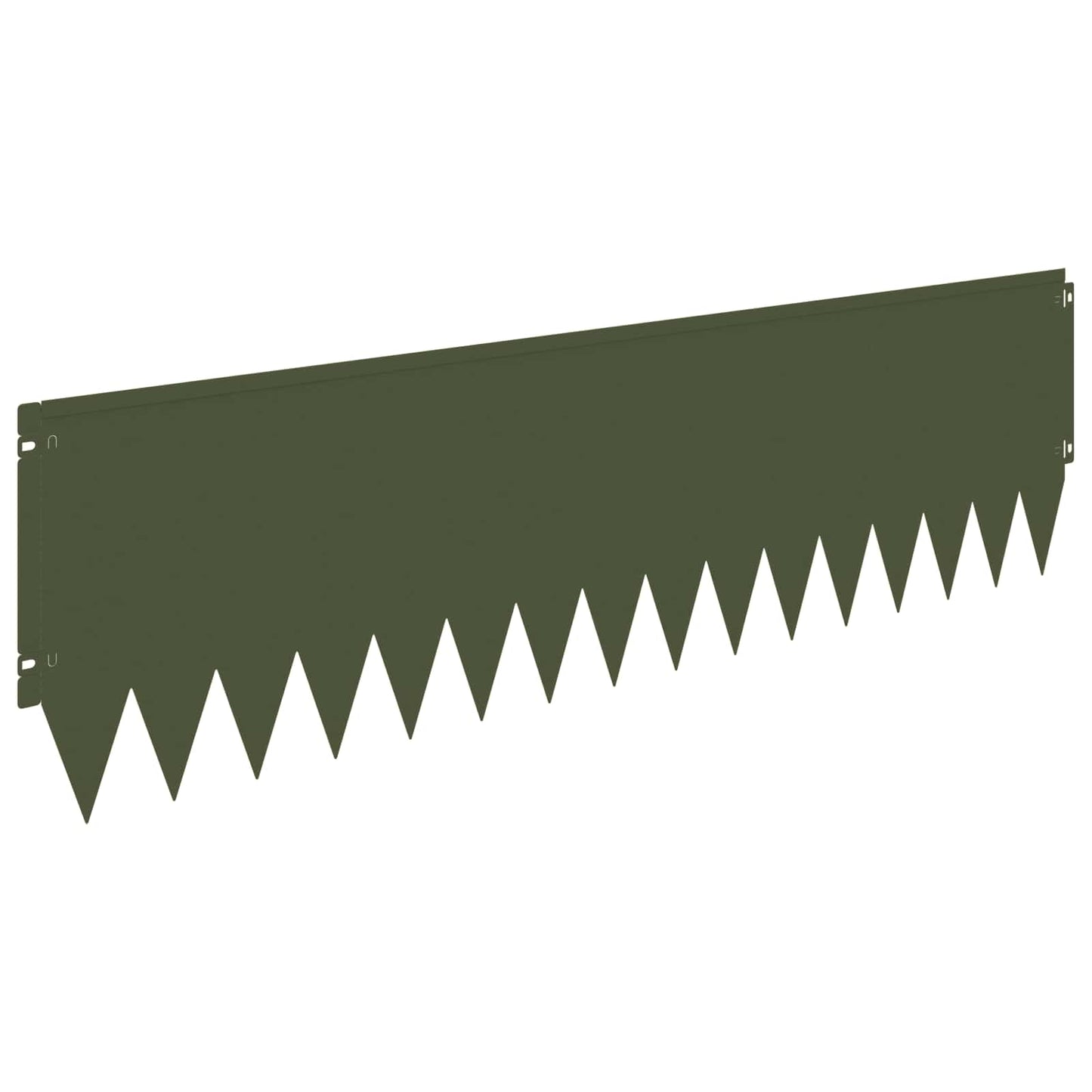 Gazonrand 10 pcs 103 x 30 cm Staal Olijfgroen