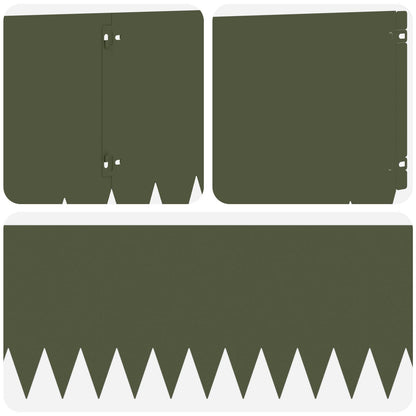 Gazonrand 20 pcs 103 x 30 cm Staal Olijfgroen