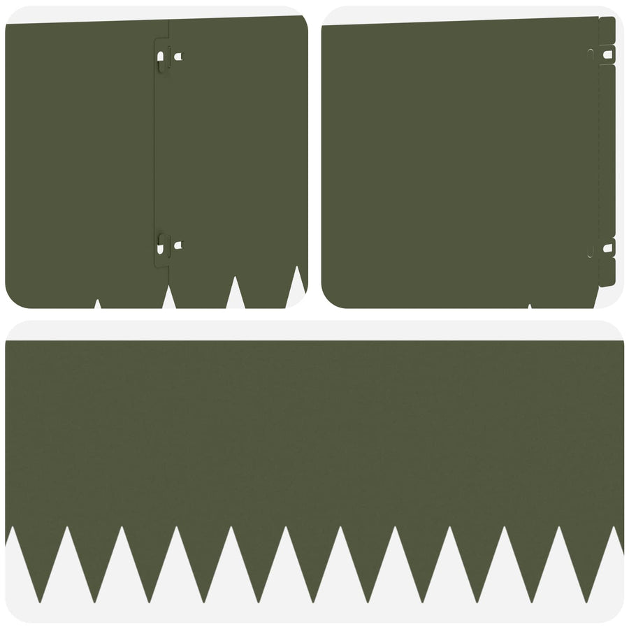 Gazonrand 20 pcs 103 x 30 cm Staal Olijfgroen