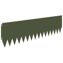 Gazonrand 20 pcs 103 x 30 cm Staal Olijfgroen