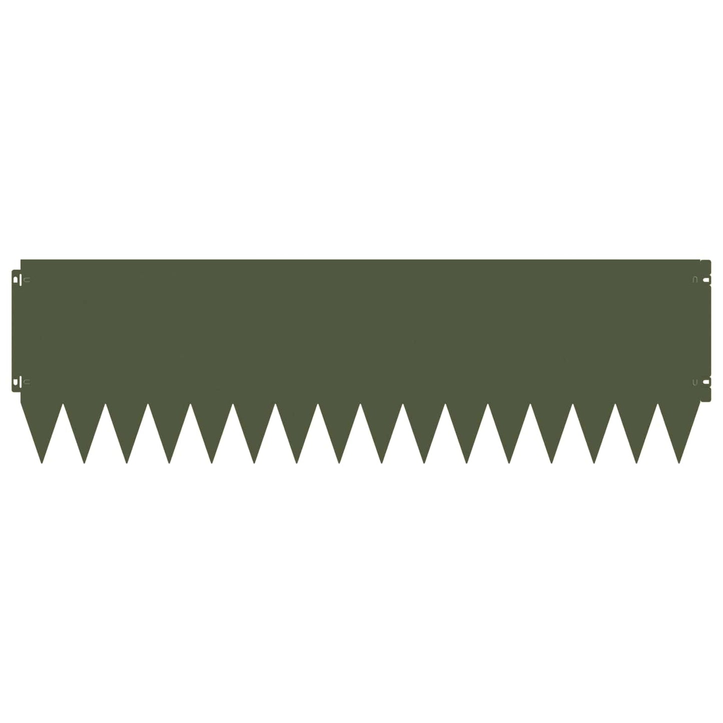 Gazonrand 20 pcs 103 x 30 cm Staal Olijfgroen
