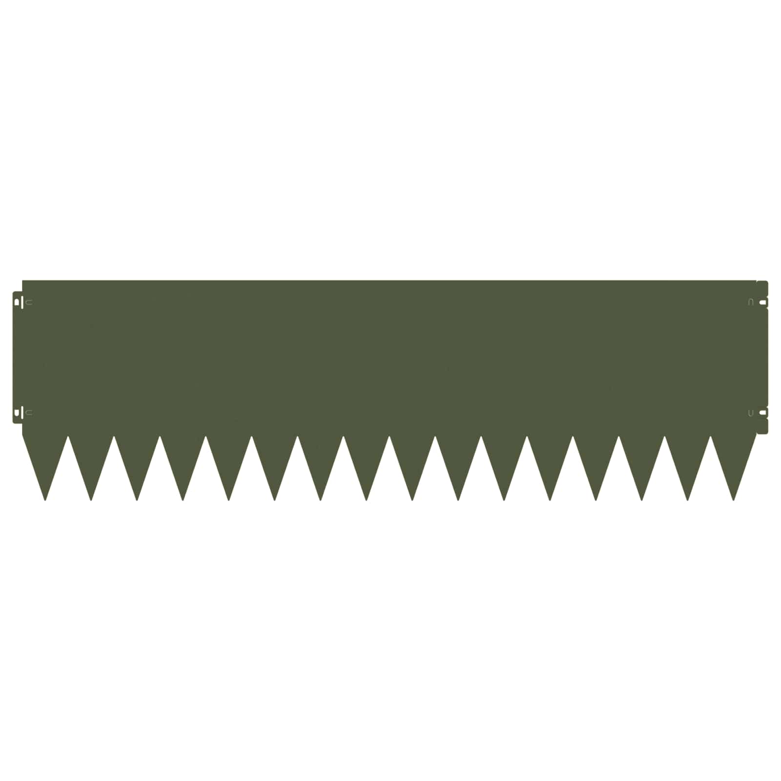 Gazonrand 20 pcs 103 x 30 cm Staal Olijfgroen
