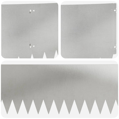 Gazonrand 10 pcs 103 x 30 cm Staal Zilverkleurig