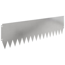 Gazonrand 10 pcs 103 x 30 cm Staal Zilverkleurig