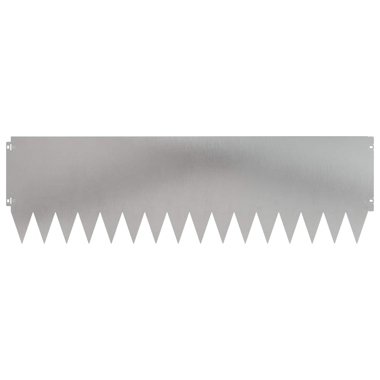 Gazonrand 10 pcs 103 x 30 cm Staal Zilverkleurig