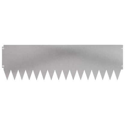 Gazonrand 10 pcs 103 x 30 cm Staal Zilverkleurig