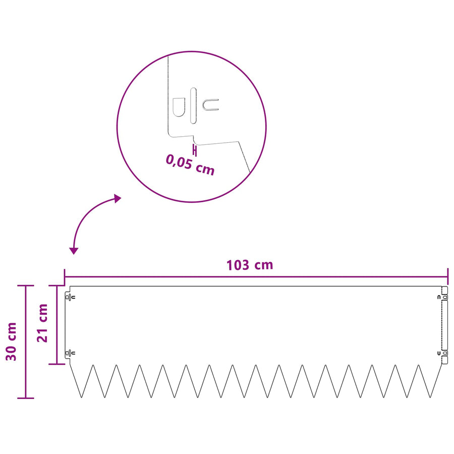Gazonrand 10 pcs 103 x 30 cm Staal Zilverkleurig