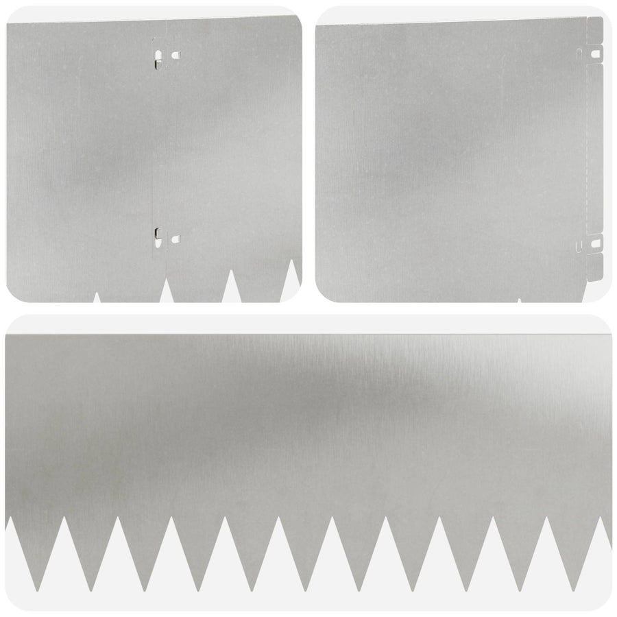 Gazonrand 20 pcs 103 x 30 cm Staal Zilverkleurig