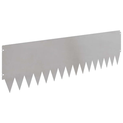 Gazonrand 20 pcs 103 x 30 cm Staal Zilverkleurig