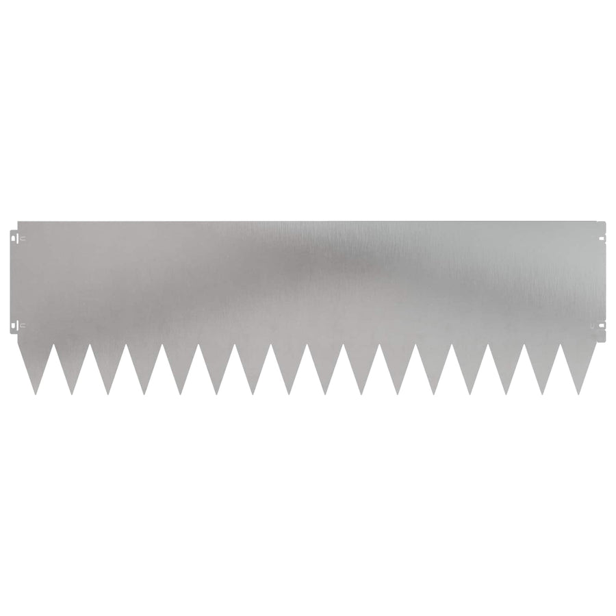 Gazonrand 20 pcs 103 x 30 cm Staal Zilverkleurig