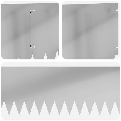 Gazonrand 10 pcs 103 x 30 cm Staal Zilverkleurig