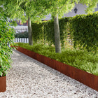 Gazonrand 10 stuks staal roestig 103x30 cm