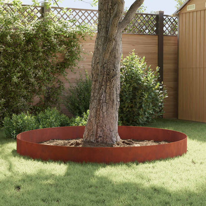Gazonrand 20 pcs 103 x 30 cm Staal Roestig