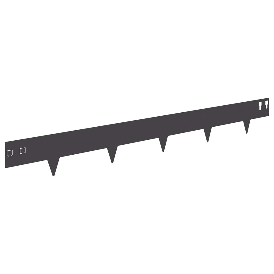 Gazonrand 10 pcs 100 x 12 cm Staal Zwart