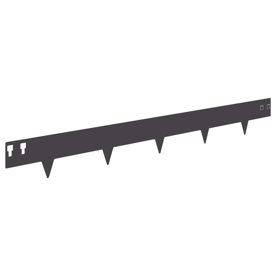 Gazonrand 10 pcs 100 x 12 cm Staal Zwart