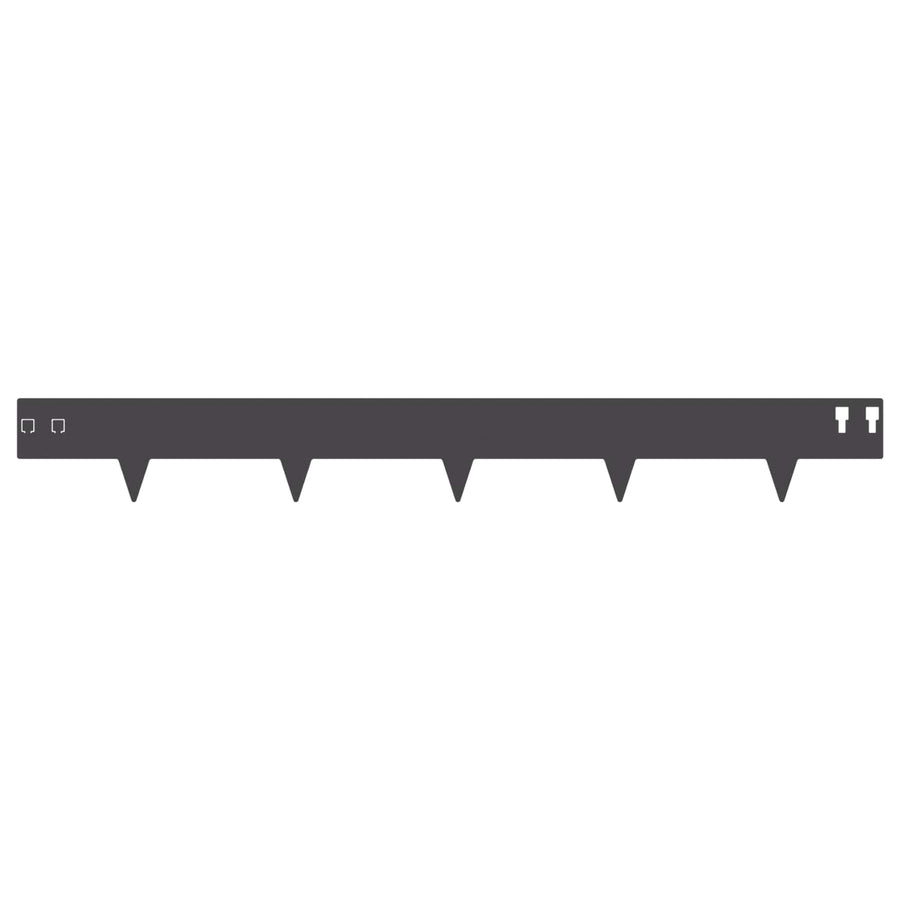 Gazonrand 10 pcs 100 x 12 cm Staal Zwart