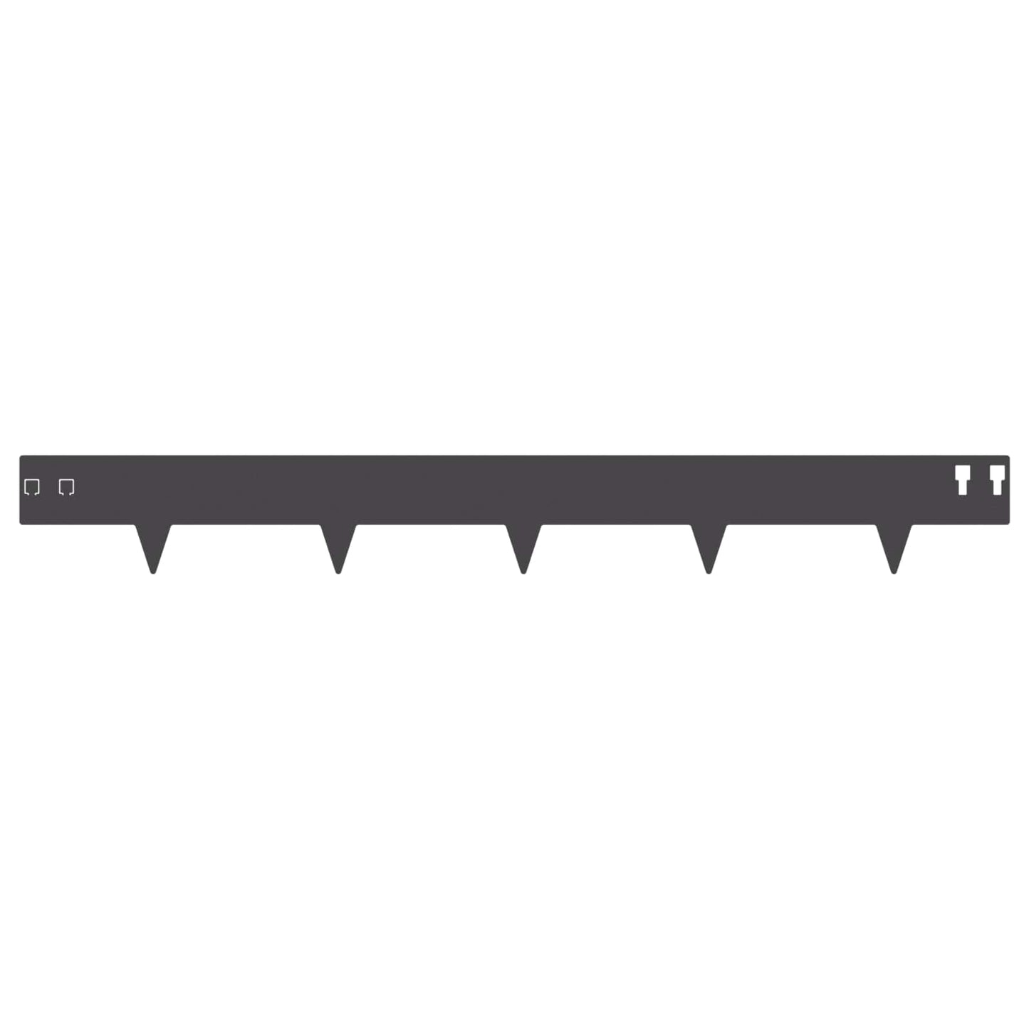 Gazonrand 50 pcs 100 x 12 cm Staal Zwart