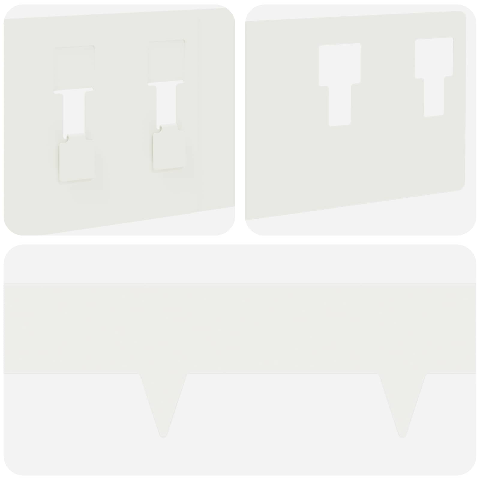 Gazonrand 10 pcs 100 x 12 cm Staal Wit