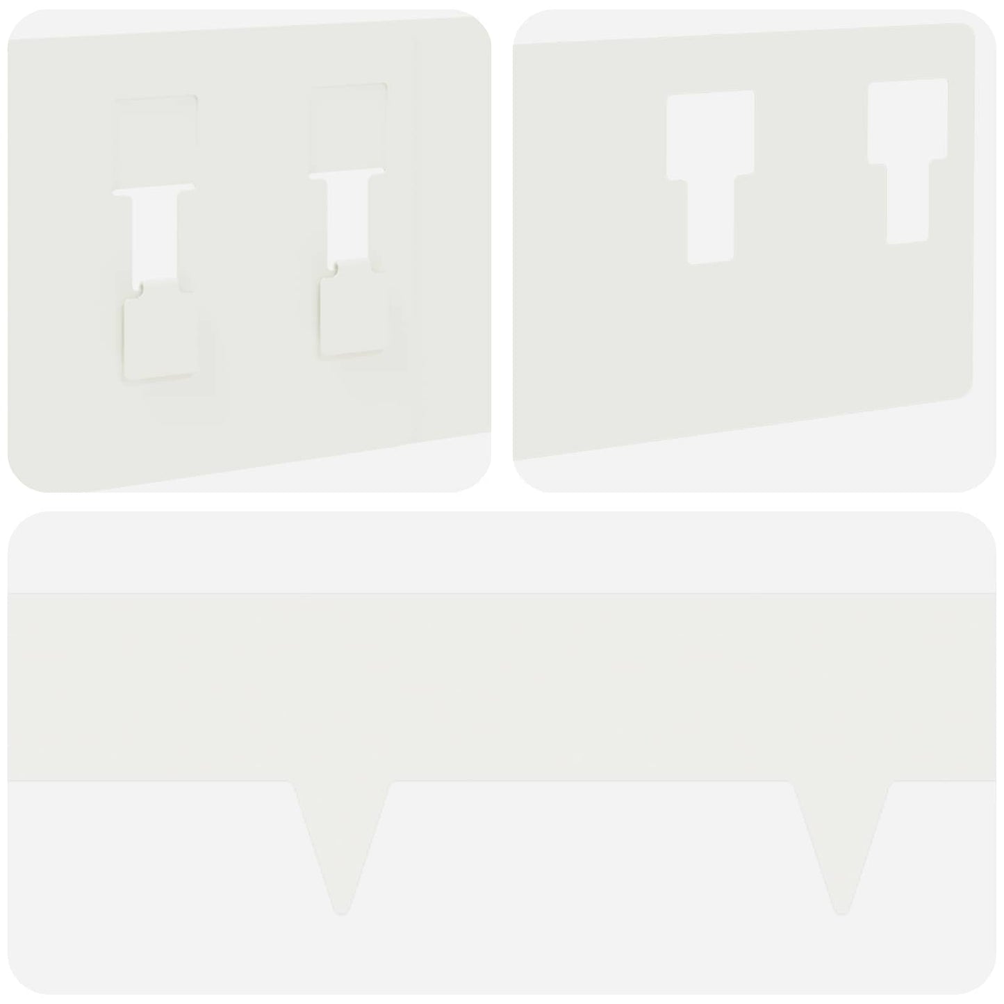 Gazonrand 30 pcs 100 x 12 cm Staal Wit