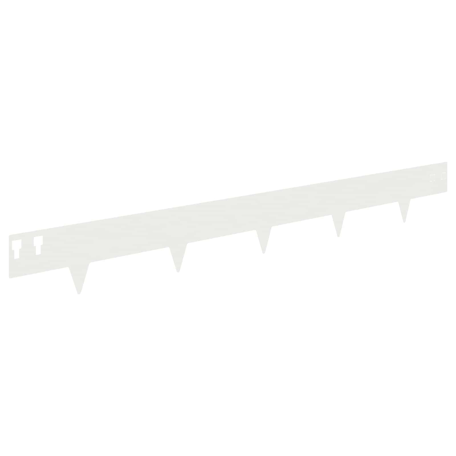 Gazonrand 30 pcs 100 x 12 cm Staal Wit