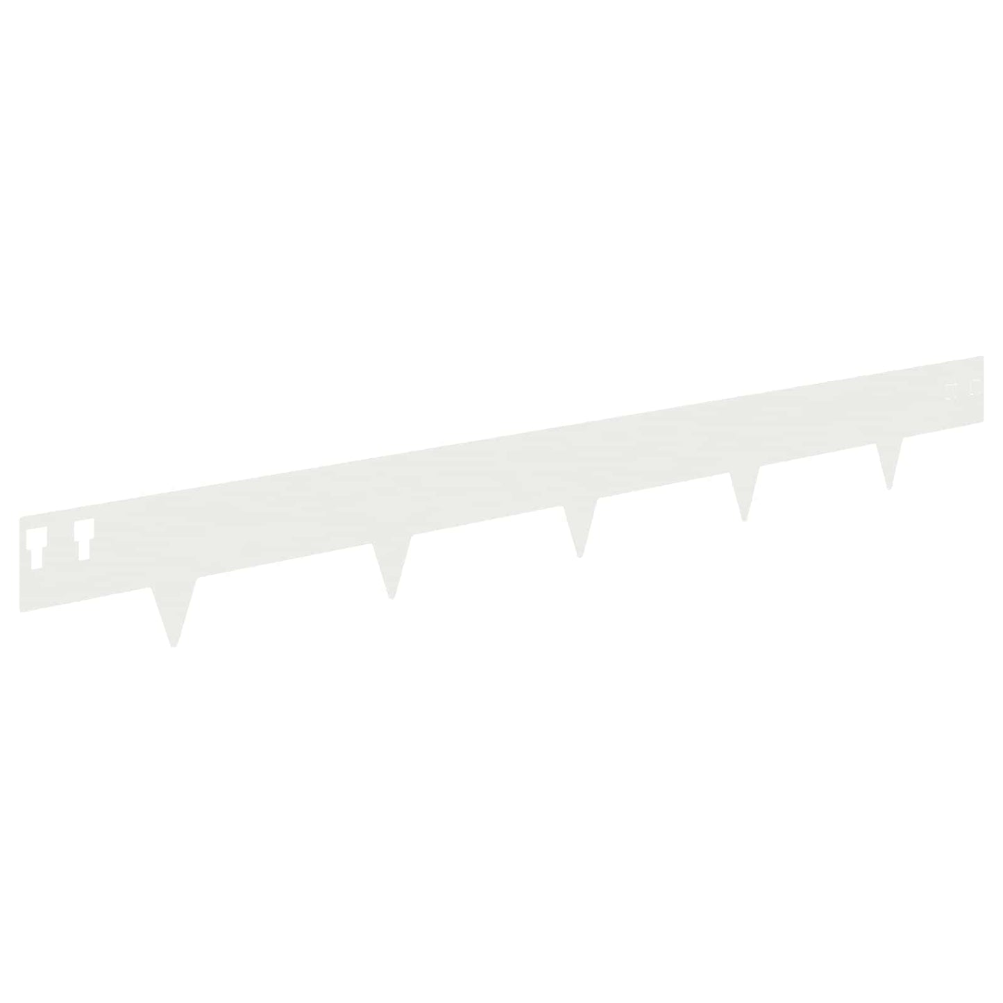 Gazonrand 50 pcs 100 x 12 cm Staal Wit