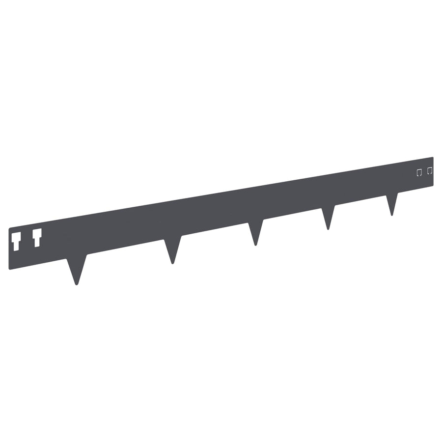 Gazonrand 10 pcs 100 x 12 cm Staal Antracietkleurig