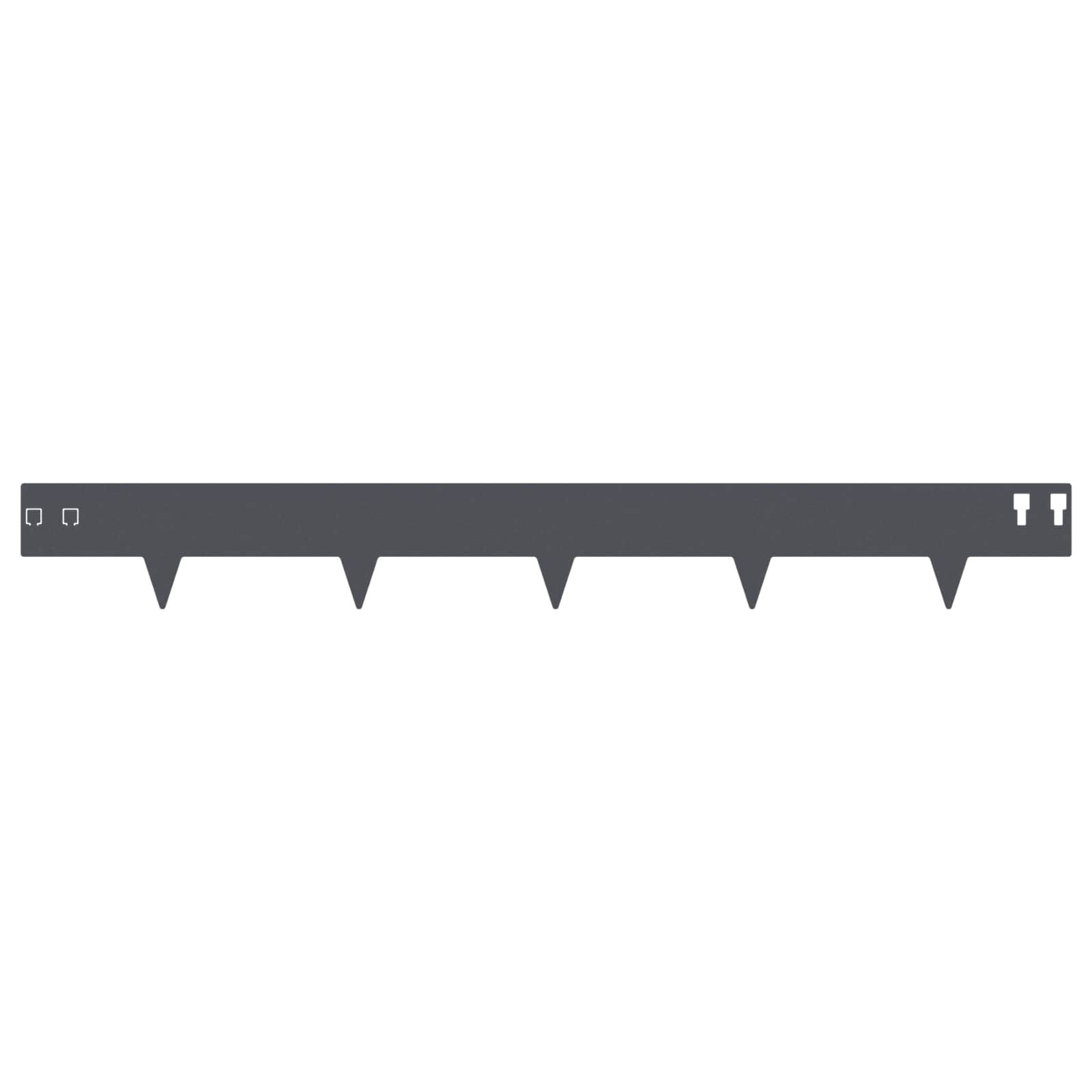 Gazonrand 10 pcs 100 x 12 cm Staal Antracietkleurig