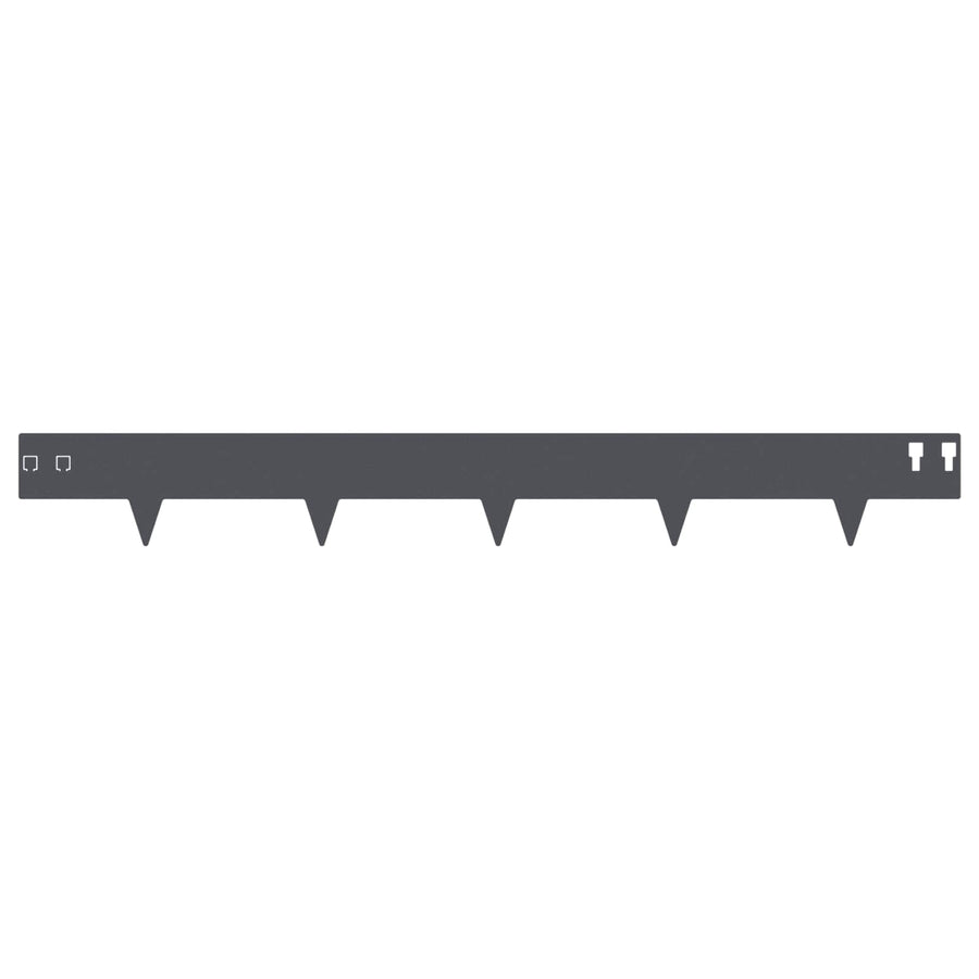 Gazonrand 10 pcs 100 x 12 cm Staal Antracietkleurig