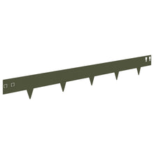 Gazonrand 10 pcs 100 x 12 cm Staal Olijfgroen
