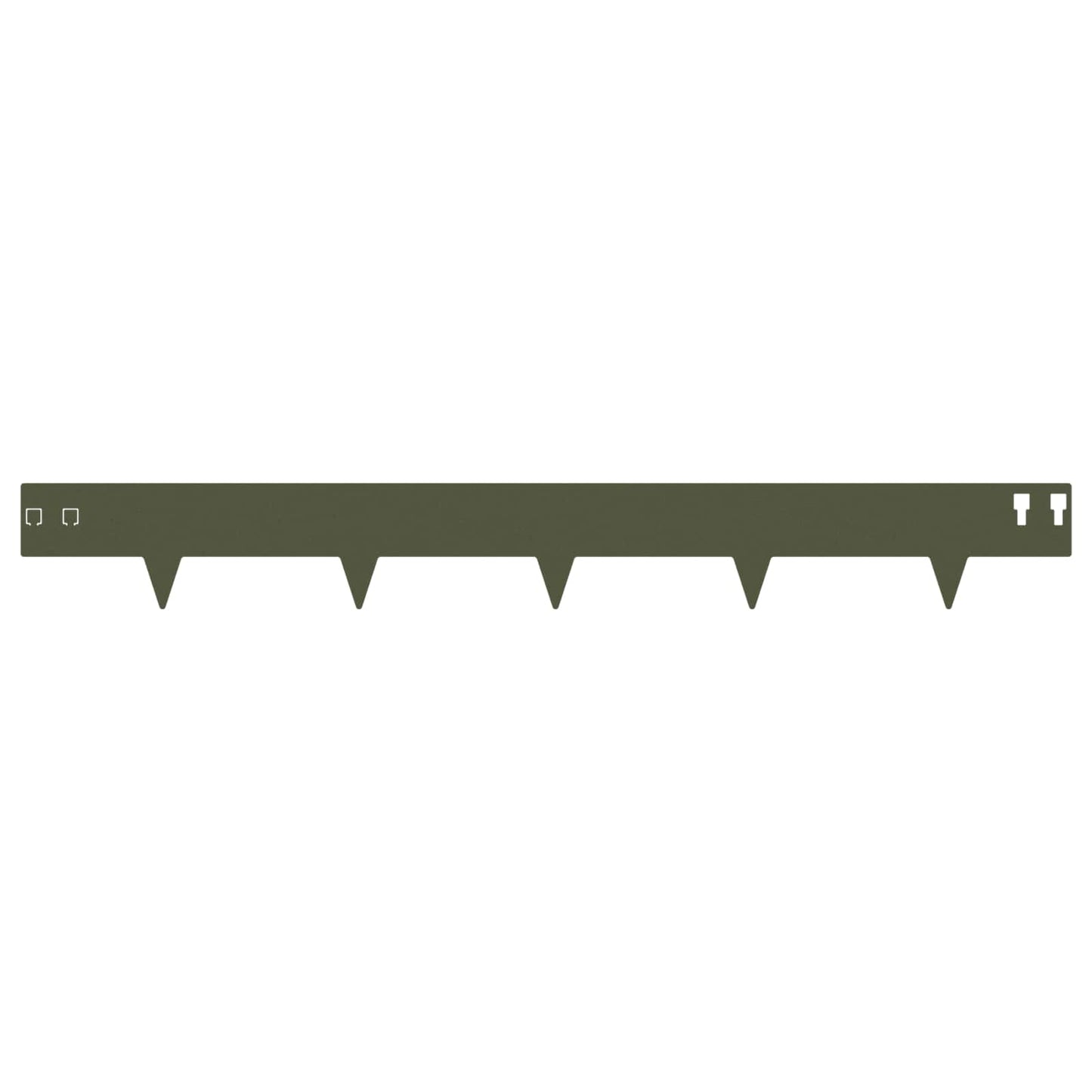 Gazonrand 50 pcs 100 x 12 cm Staal Olijfgroen