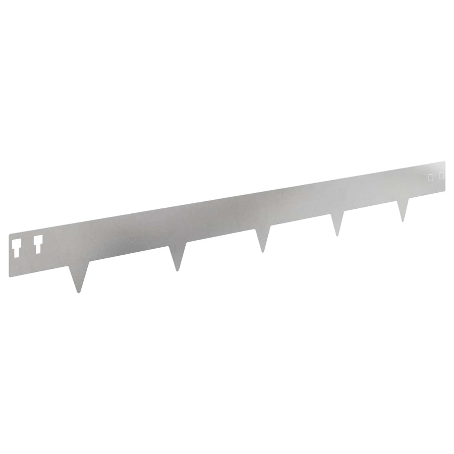 Gazonrand 50 pcs 100 x 12 cm Staal Zilverkleurig