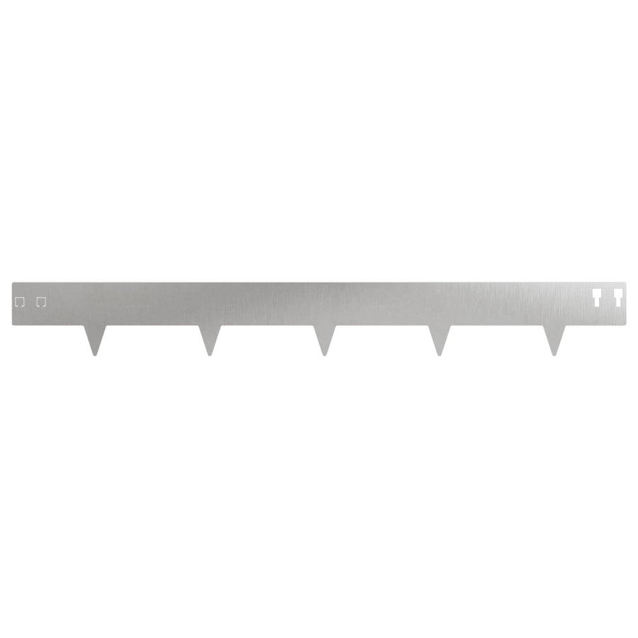 Gazonrand 50 pcs 100 x 12 cm Staal Zilverkleurig
