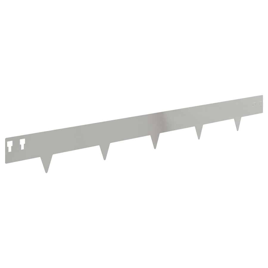 Gazonrand 10 pcs 100 x 12 cm Staal Zilverkleurig