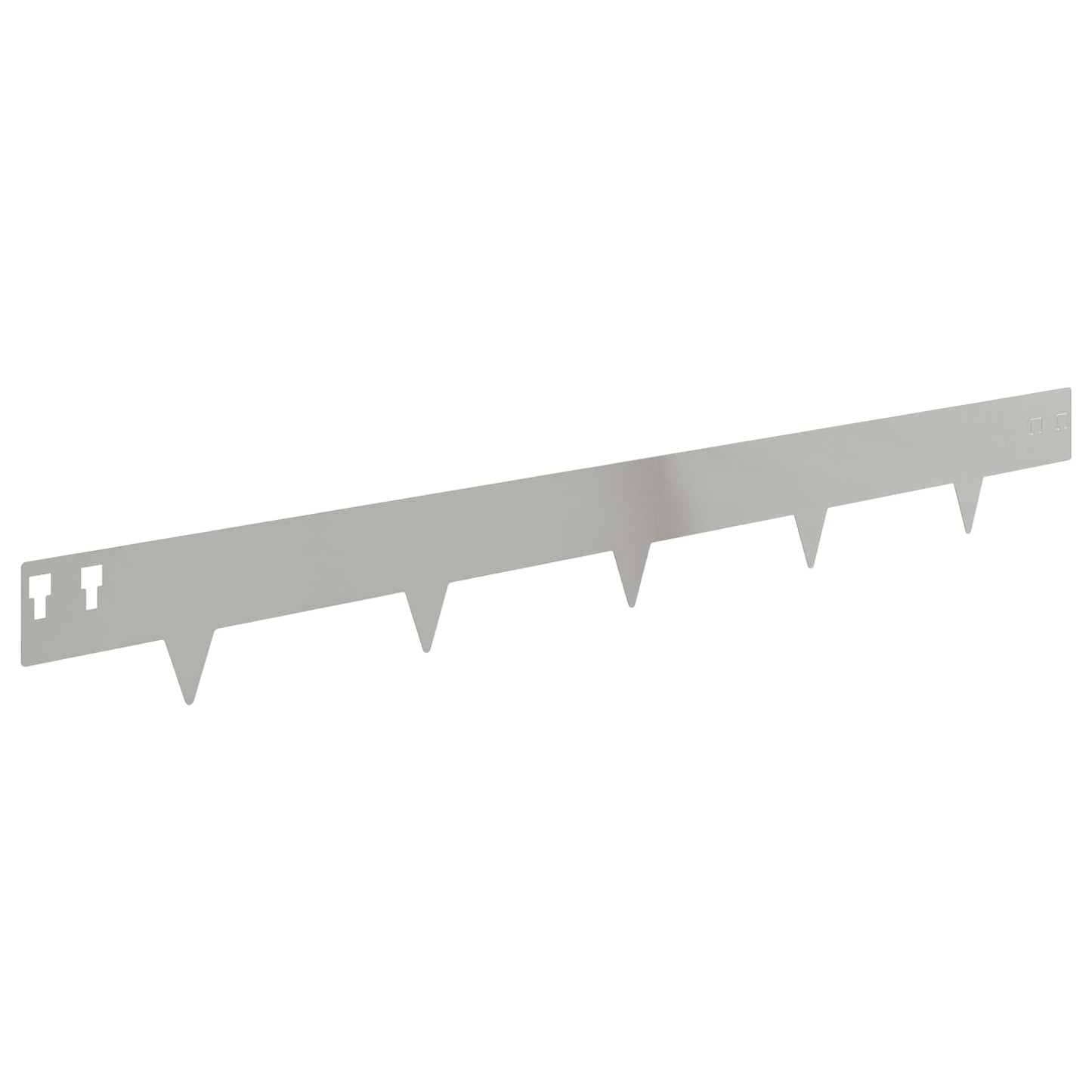 Gazonrand 30 pcs 100 x 12 cm Staal Zilverkleurig